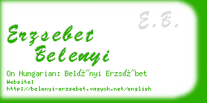 erzsebet belenyi business card